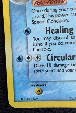 Pokemon Ludicolo 10/107 EX Deoxys 2005 Reverse Holo Rare Stage 2 100 HP STAMPED - Image 5