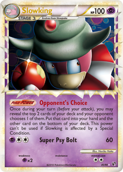 Pokemon HGSS Undaunted Holo Slowking 85/90 Prime Rare NM - Image 2