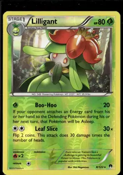 Pokemon Lilligant 8/122 BREAKpoint Reverse Holo Rare LP - Image 1