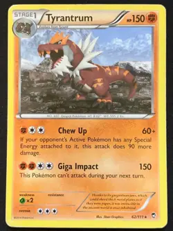 Tyrantrum Rare 62/111 XY - Furious Fists HP Pokemon TCG - Image 1