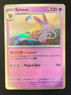 Sylveon 40/131 Rare Pokemon Scarlet & Violet Prismatic Evolutions 2025 NM - Image 1