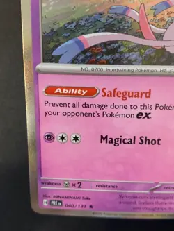 Sylveon 40/131 Rare Pokemon Scarlet & Violet Prismatic Evolutions 2025 NM - Image 4