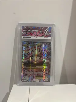 Pokemon TCG Mega-Alakazam-EX Fates Collide Full Art 118/124 Ace 9 Graded Mint - Image 1