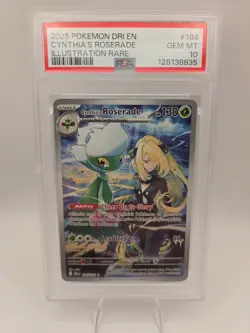 PSA 10 Cynthia's Roserade 184/182 Pokemon Destined Rivals DRI EN 2025 GEM MINT - Image 1