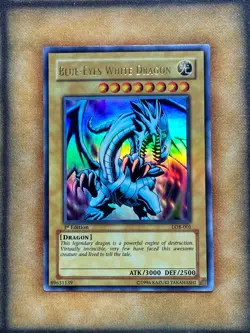 Yugioh Blue-Eyes White Dragon LOB-001 Ultra Rare 1st Ed ASIAN ENGLISH NM - Image 1