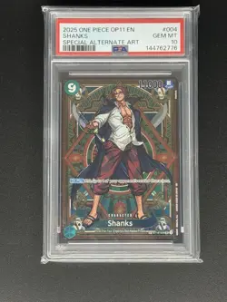 2025 ONE PIECE OP11 A FIST OF DIVINE SPEED - SHANKS SP ALT ART ST16-004 - PSA 10 - Image 1
