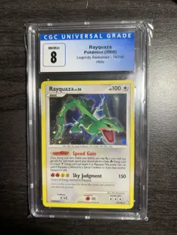 Rayquaza 14/146 CGC 8 2008 Legends Awakened Holo Rare Graded Pokemon TCG NM-Mint - Image 1