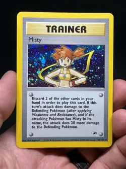 Pokemon Misty Gym Heroes 18/132 Holo Holo Rare NM💫 BEAUTIFUL SWIRL💫 - Image 3