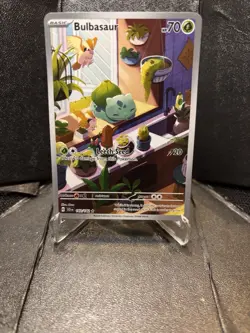 Pokemon Bulbasaur Sv07: Stellar Crown Illustration Rare Holo Mint 143/142 - Image 1