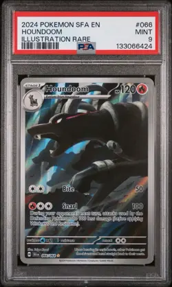 Pokemon Houndoom 066/064 Shrouded Fable Illustration Rare Holo PSA 9 English - Image 1