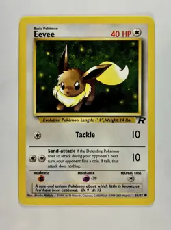 Eevee 2000 Pokemon Team Rocket Unlimited Common #55/82 * Near Mint - Image 1