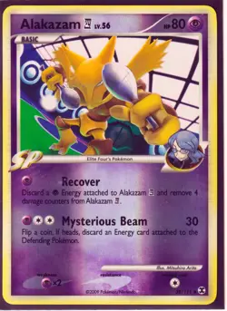 2009 POKEMON ALAKAZAM E4 #38/111- RISING RIVALS -UNCOMMON-REVERSE HOLO-NM/LP - Image 1