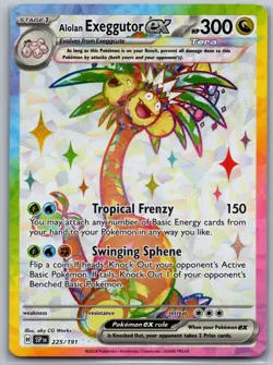 Alolan Exeggutor EX 225/191 - Ultra Rare - NM - Surging Sparks - Pokemon TCG - Image 1