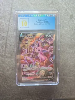 ⚡❄ 2021 Pokemon Evolving Skies Espeon V Ultra Rare Holo #180 CGC 10 Pristine - Image 1