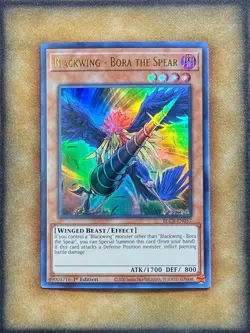 Yugioh Blackwing - Bora the Spear BLCR-EN057 Ultra Rare 1st Ed LP - Image 1