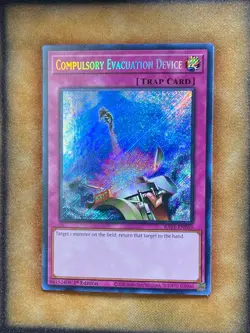Yugioh Compulsory Evacuation Device RA01-EN069 Secret Rare 1st Ed NM - Image 1