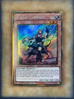 Yugioh Kozmo Farmgirl PGL3-EN024 Gold Secret Rare 1st Ed NM - Image 1