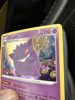 Pokemon Gengar Sword and Shield Promo Cosmo Holo Card swirl NM SWSH052 - Image 1