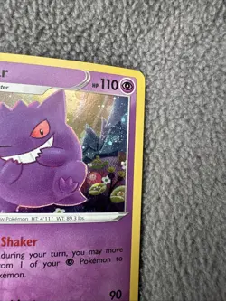 Pokemon Gengar Sword and Shield Promo Cosmo Holo Card swirl NM SWSH052 - Image 3
