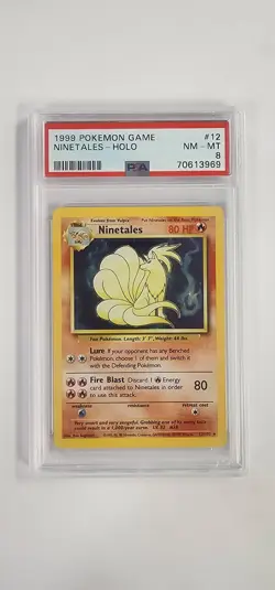 PSA 8 Pokemon Card: Ninetales 12/102 Base Set Holo - Image 1