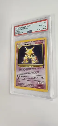 PSA 8 Pokemon Card: Alakazam 1/130 2nd Base Set Holo - Image 2