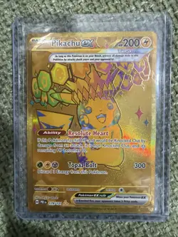 Pikachu EX Prismatic Evolutions Holo Hyper Rare Gold Card 179/131 SV - Image 1