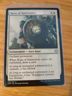 MTG Rune of Sustenance 025 Kaldheim M/NM Free UK P&P - Image 1