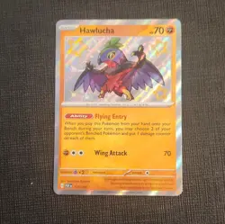 Pokemon Hawlucha 175/091 SV: Paldean Fates Shiny Rare Holo 70 HP English - Image 1