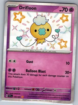 Drifloon 155/091 SV: Paldean Fates - Pokemon Card - NM - Image 1