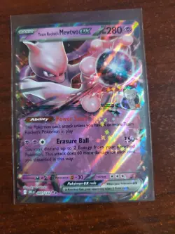 Pokemon Team Rocket's Mewtwo ex 081/182 Destined Rivals Double Rare Holo - Image 1