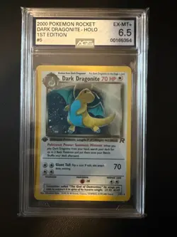 Dark Dragonite Holo 1st Edition 5/82 Team Rocket Pokemon Card AGS 6.5 WOTC - Image 1