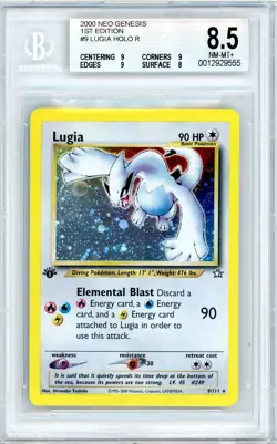 Pokemon Lugia #9 Neo Genesis 1st Edition Holo BGS 8.5 NM-MT+ - Image 1