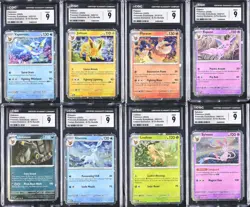 Pokemon Cosmos Prismatic Evolutions Costco Complete Eevee Set Lot 8x CGC 9 MINT - Image 1