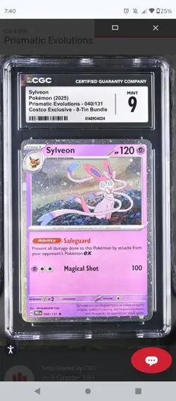 Pokemon Cosmos Prismatic Evolutions Costco Complete Eevee Set Lot 8x CGC 9 MINT - Image 4
