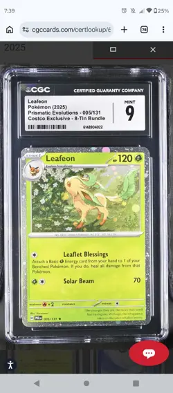 Pokemon Cosmos Prismatic Evolutions Costco Complete Eevee Set Lot 8x CGC 9 MINT - Image 5