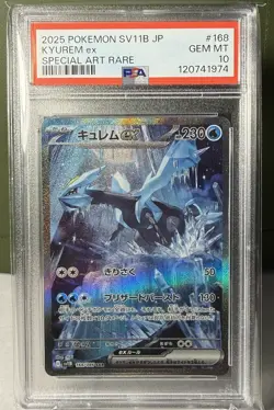 PSA 10 Kyurem ex 168/086 Special Art Rare SAR Black Bolt SV11B Pokemon Japanese - Image 1