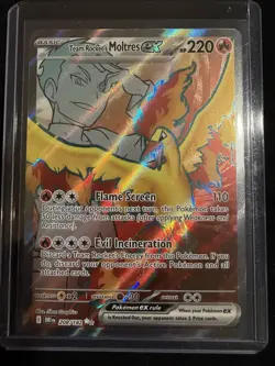 Pokemon TCG Team Rockets Moltres EX#208/182 Destined Rivals - Image 1