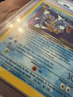 2000 POKEMON ROCKET PRERELEASE #8 DARK GYARADOS-HOLO PSA 9 - Image 3
