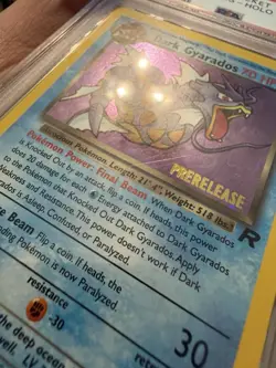 2000 POKEMON ROCKET PRERELEASE #8 DARK GYARADOS-HOLO PSA 9 - Image 4