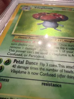 POKEMON VILEPLUME 1999 JUNGLE #15 HOLO PSA 8 - Image 3