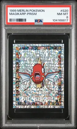 PSA 8 - 1999 Merlin Pokemon MAGIKARP-PRISM #S20 (8817) - Image 1