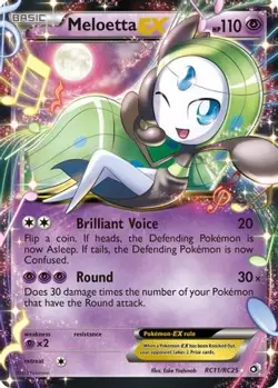 Pokemon Legendary Treasures: Radiant Collection Meloetta EX RC11/RC25 Holo NM - Image 2