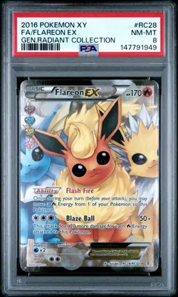 2016 Pokemon Generations RC28 Flareon EX PSA 8 147791949 - Image 1