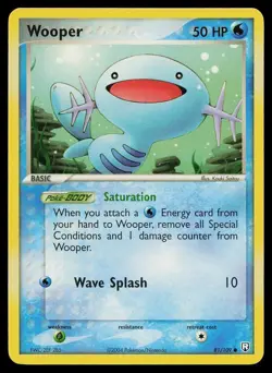 Wooper 81/109 Common Team Rocket Returns Pokemon Near Mint - Image 1