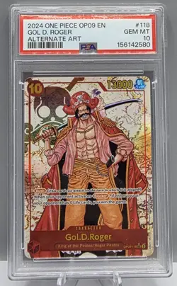 2024 One Piece OP09-118 Emperors In The New World Gol.D.Rogers Alt Art PSA 10 EN - Image 1