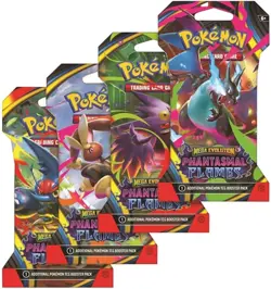 Phantasmal Flames Sleeved Booster Pack Blister Assorted x21 Pokemon TCG Cards - Image 1