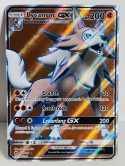 Lycanroc GX (Full Art) 136/147 SM - Burning Shadows - Pokemon Card - - Image 1
