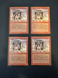 MTG - Magic The Gathering - Giant Strength X 4 - Legends - NP/NM! - Image 1