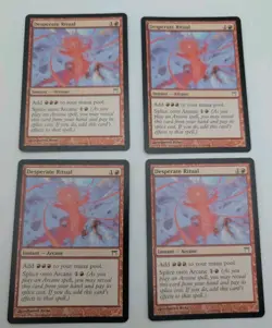 Champions of Kamigawa MTG Playset (4 Cards) Desperate Ritual Magic - Image 1