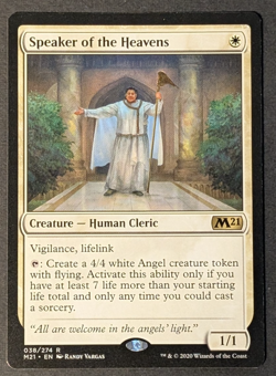 MTG Card - 1x Speaker of the Heavens - Magic Core Set 2021 - LP - Rare White #38 - Image 1